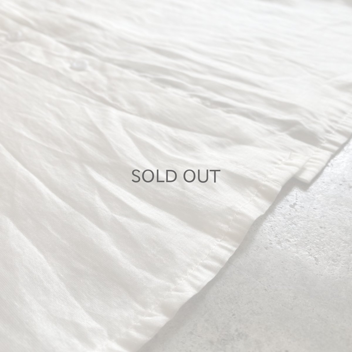 画像12: BACK SLIT DESIGN WHITE COLOR DESIGN SHEER SHIRT / Ladies M(L) (12)