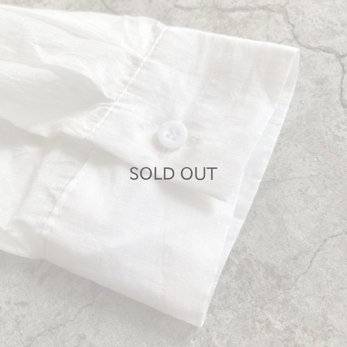 画像10: BACK SLIT DESIGN WHITE COLOR DESIGN SHEER SHIRT / Ladies M(L) (10)