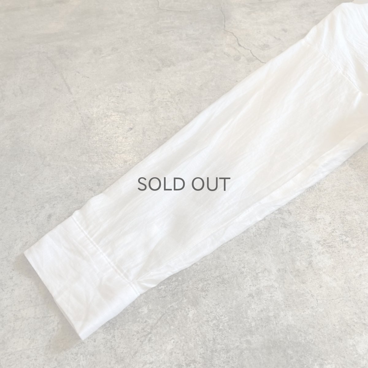 画像7: BACK SLIT DESIGN WHITE COLOR DESIGN SHEER SHIRT / Ladies M(L) (7)