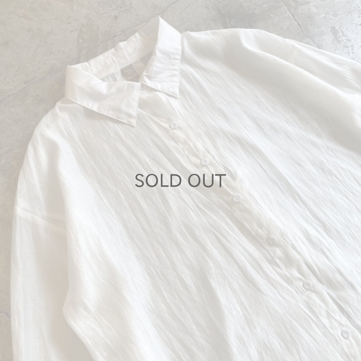 画像3: BACK SLIT DESIGN WHITE COLOR DESIGN SHEER SHIRT / Ladies M(L) (3)