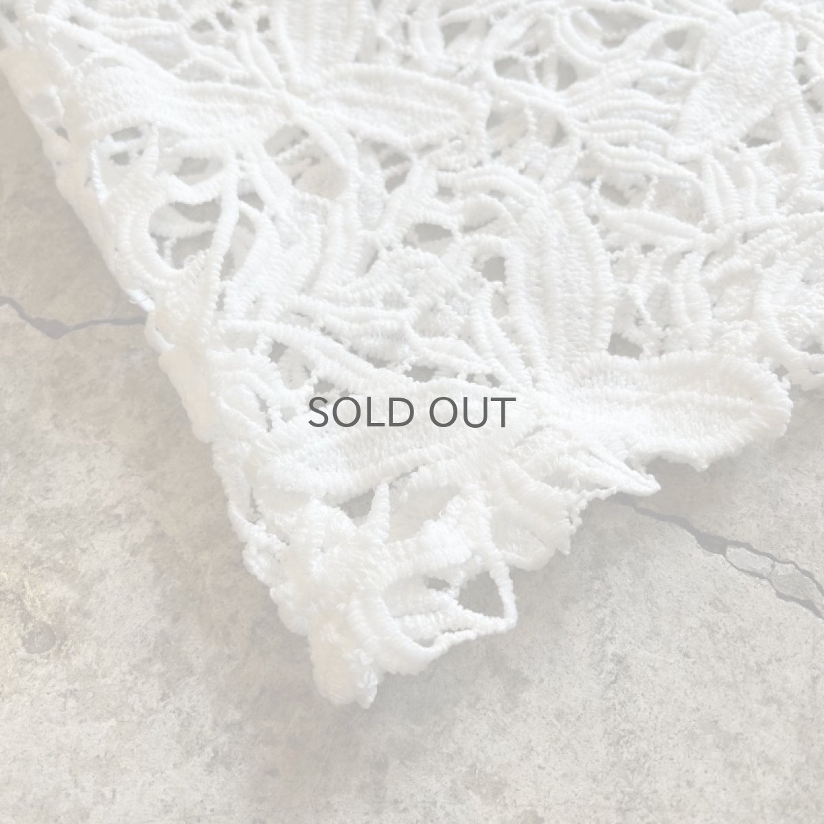 画像4: WHITE COLOR REEF CROCHET DESIGN WIDE PANTS / W25 (4)