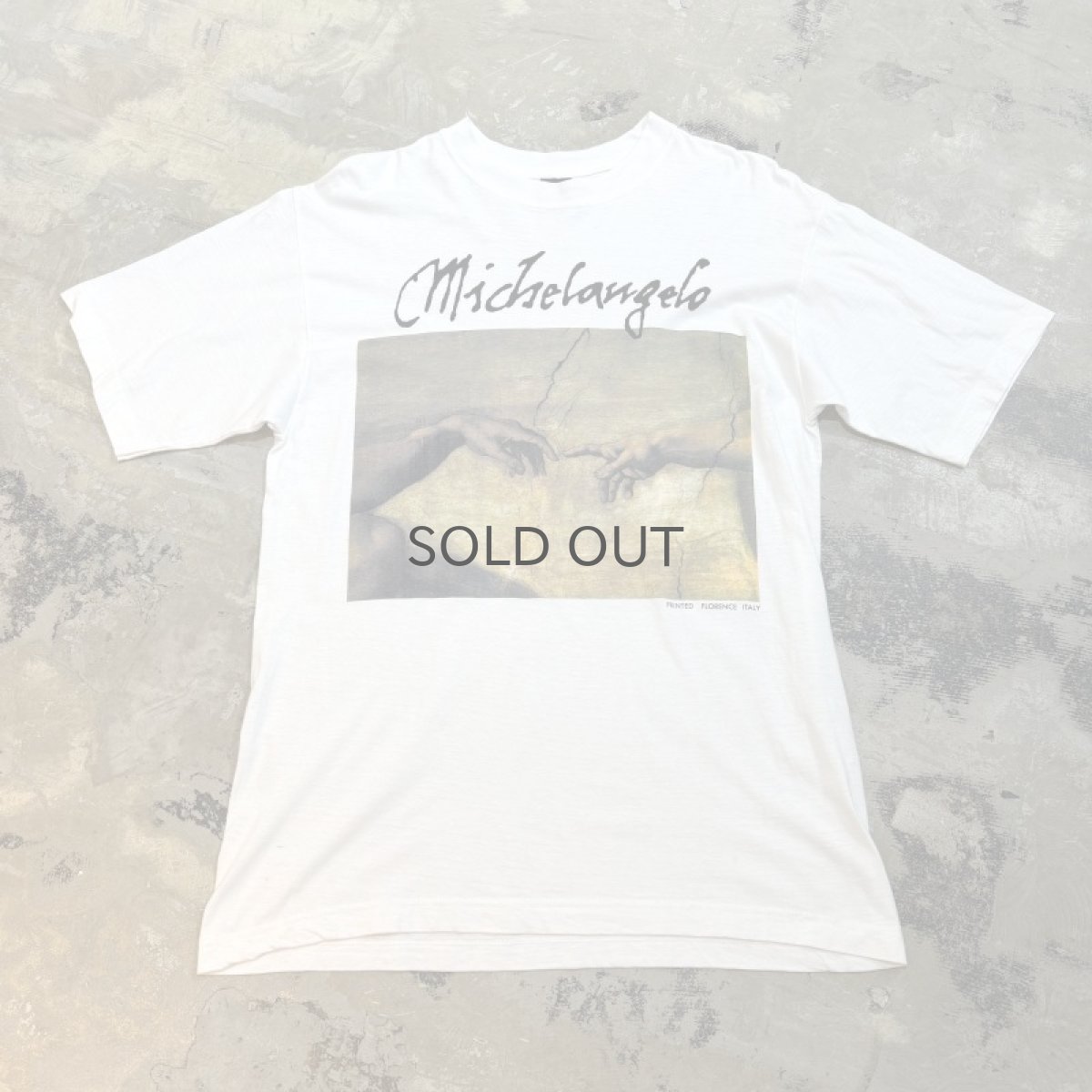 画像1: MECHELANGELO "The Creation of Adam" PRINT S/S TEE / Mens L (1)