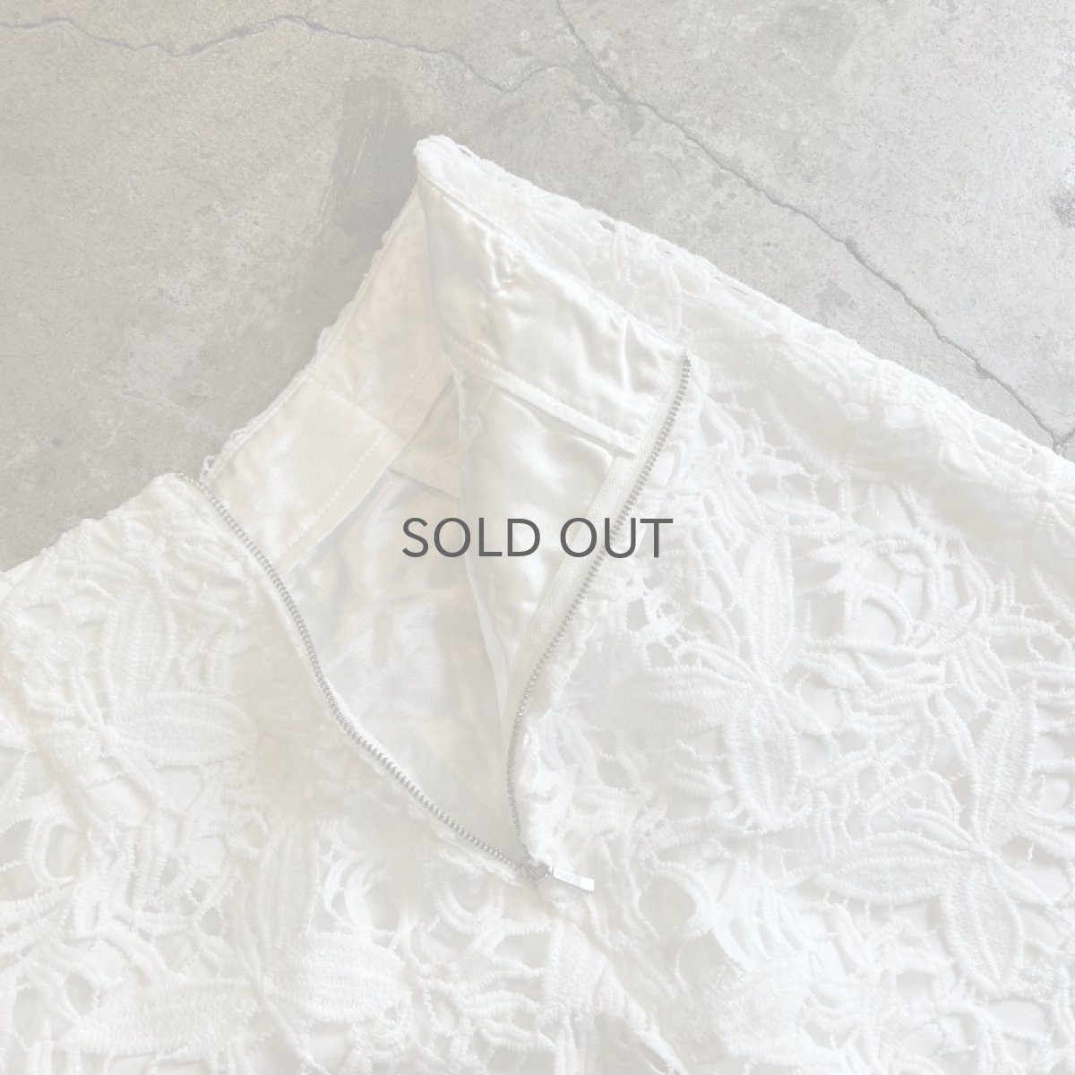 画像10: WHITE COLOR REEF CROCHET DESIGN WIDE PANTS / W25 (10)