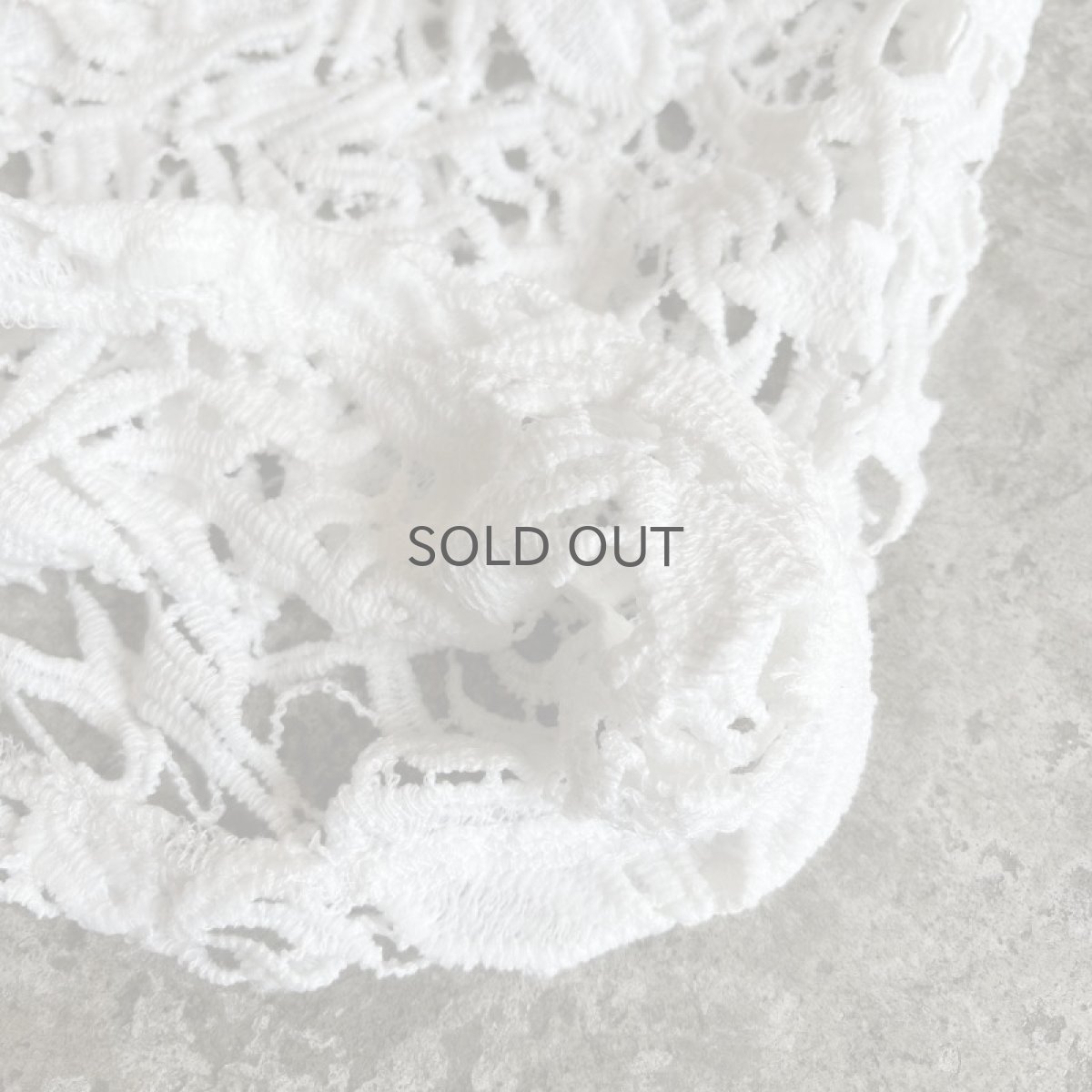 画像6: WHITE COLOR REEF CROCHET DESIGN WIDE PANTS / W25 (6)