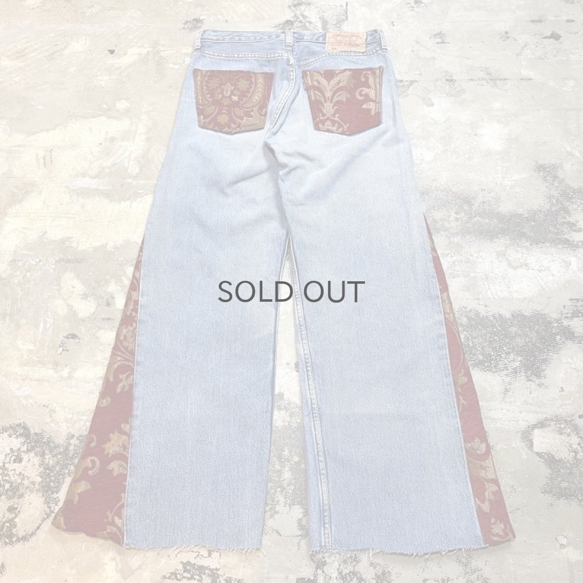 画像2: 【Wiz&Witch】"UNITED" SIDE ORIENTAL WIDE DENIM PANTS / W30 (2)