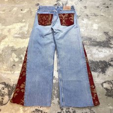 画像2: 【Wiz&Witch】"UNITED" SIDE ORIENTAL WIDE DENIM PANTS / W30 (2)