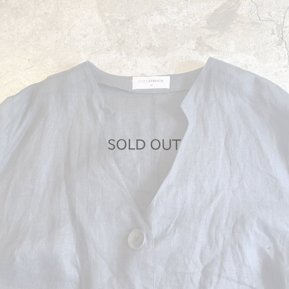 画像6: OLD PATCH EMBROIDERY DESIGN LINEN JACKET / Ladies L(46) (6)