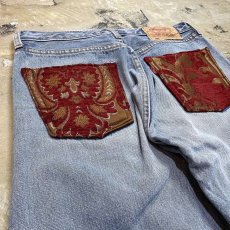 画像9: 【Wiz&Witch】"UNITED" SIDE ORIENTAL WIDE DENIM PANTS / W30 (9)