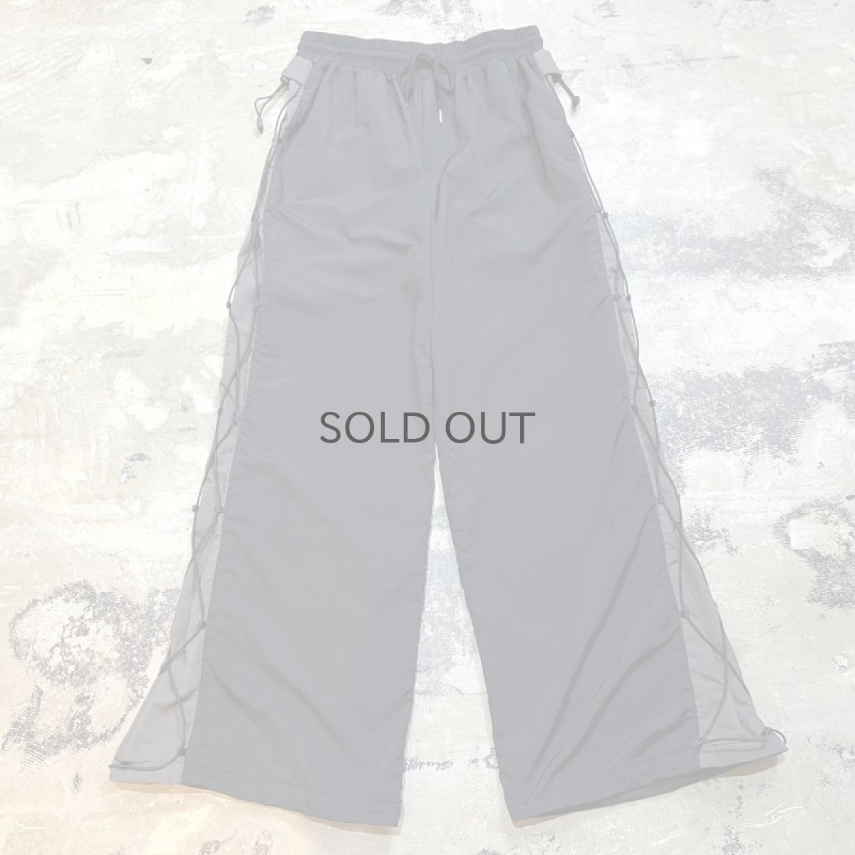 画像1: 【WONDERGROUND】SIDE COLOR LINE LACE UP PANTS / OS (1)