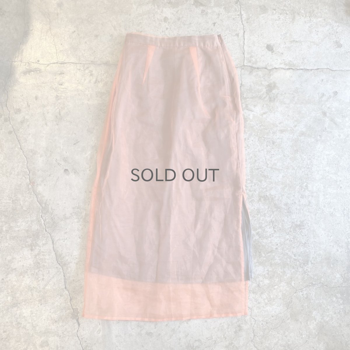画像1: COLOR DESIGN SHEER SLIT SKIRT / W24~W27 (1)