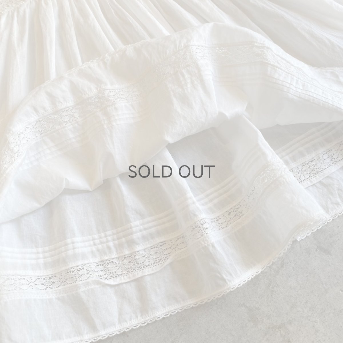 画像8: POINT LACE FLARE SLEEVE COTTON BLOUSE / Ladies M (8)