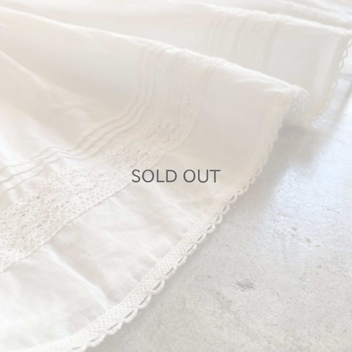 画像13: POINT LACE FLARE SLEEVE COTTON BLOUSE / Ladies M (13)