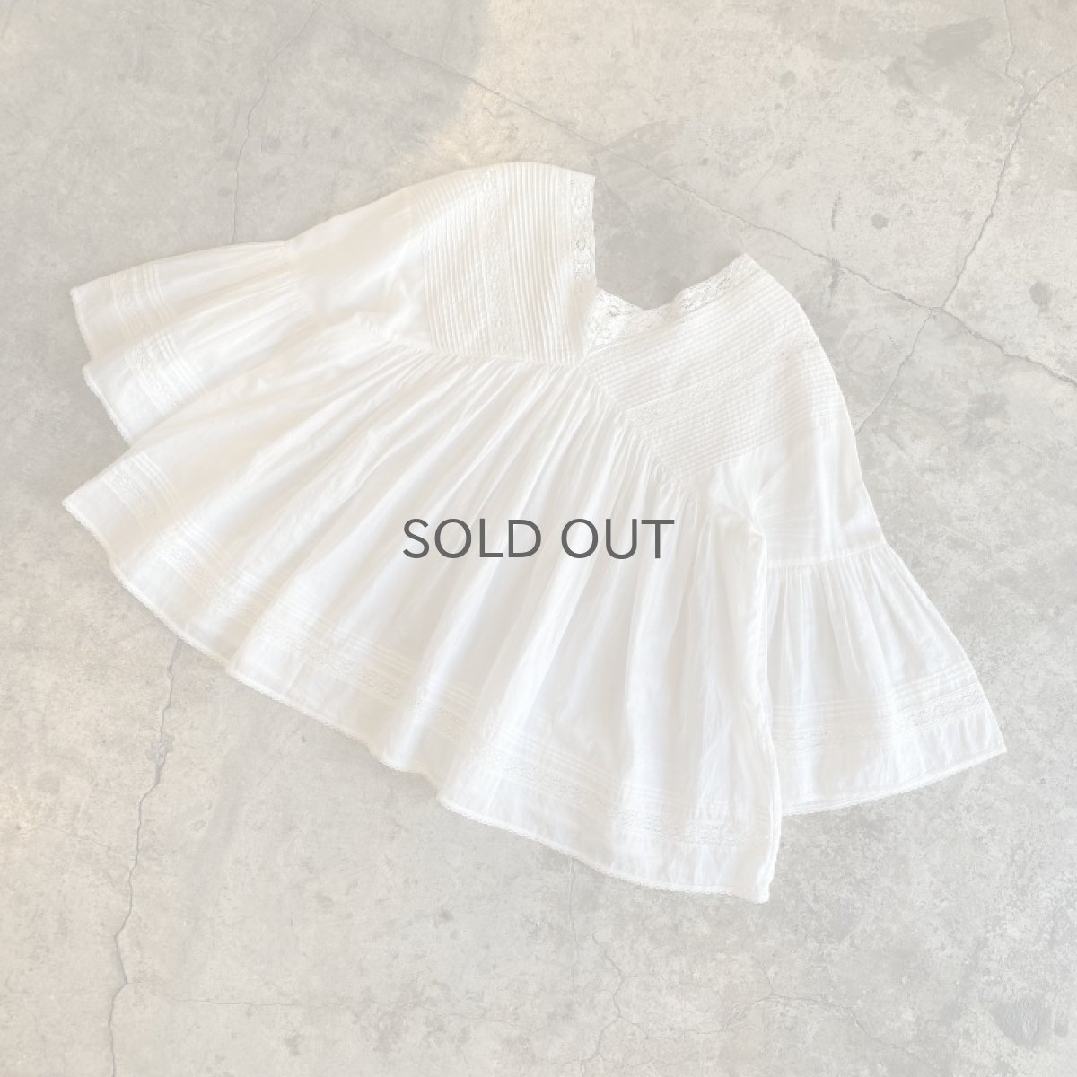 画像4: POINT LACE FLARE SLEEVE COTTON BLOUSE / Ladies M (4)