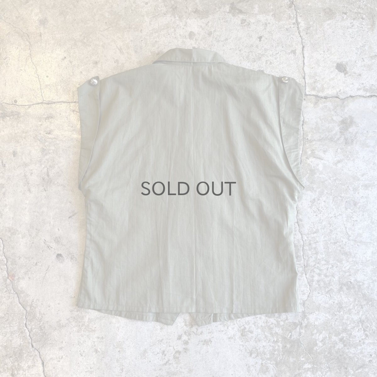 画像2: KHAKI COLOR DOUBLE DESIGN N/S TOPS / Ladies M  (2)