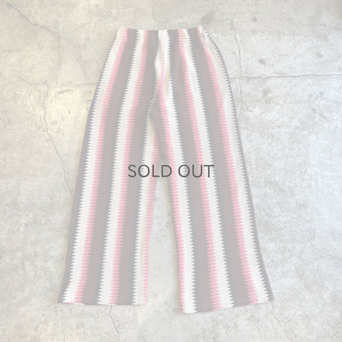 画像2: MIX COLOR STRIPE PATTERN STRAIGHT DESIGN PANTS / W24~30 (2)