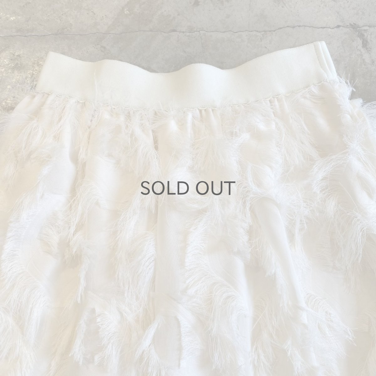 画像6: WHITE COLOR SHAGGY ALL OVER PATTERN DESIGN SKIRT / W24~W30 (6)