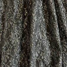画像10: GLITTER MIX BLACK COLOR PAISLEY PATTERN LACE DESIGN FLARE SKIRT / W22~W25 (10)