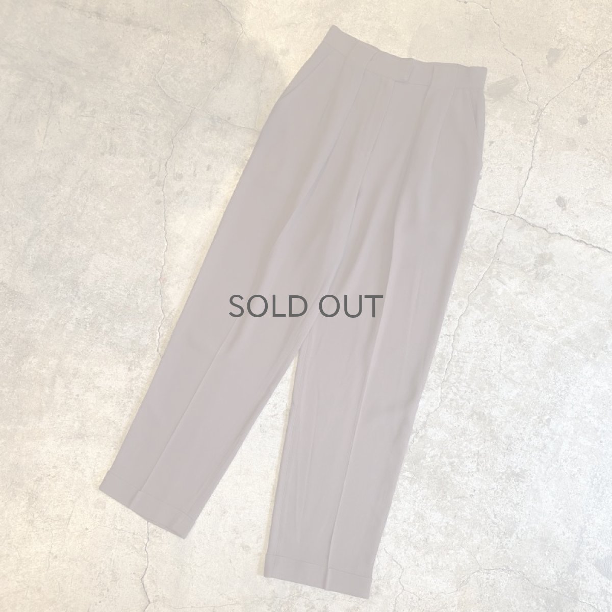 画像4: BROWN COLOR TUCK DESIGN SLACKS PANTS / W29 (4)