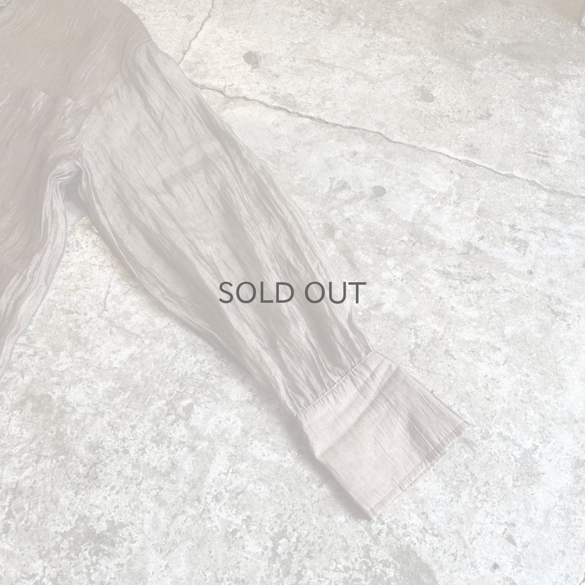 画像7: 2 POCKET STAND COLLAR DESIGN SHEER L/S SHIRT / Ladies M (7)