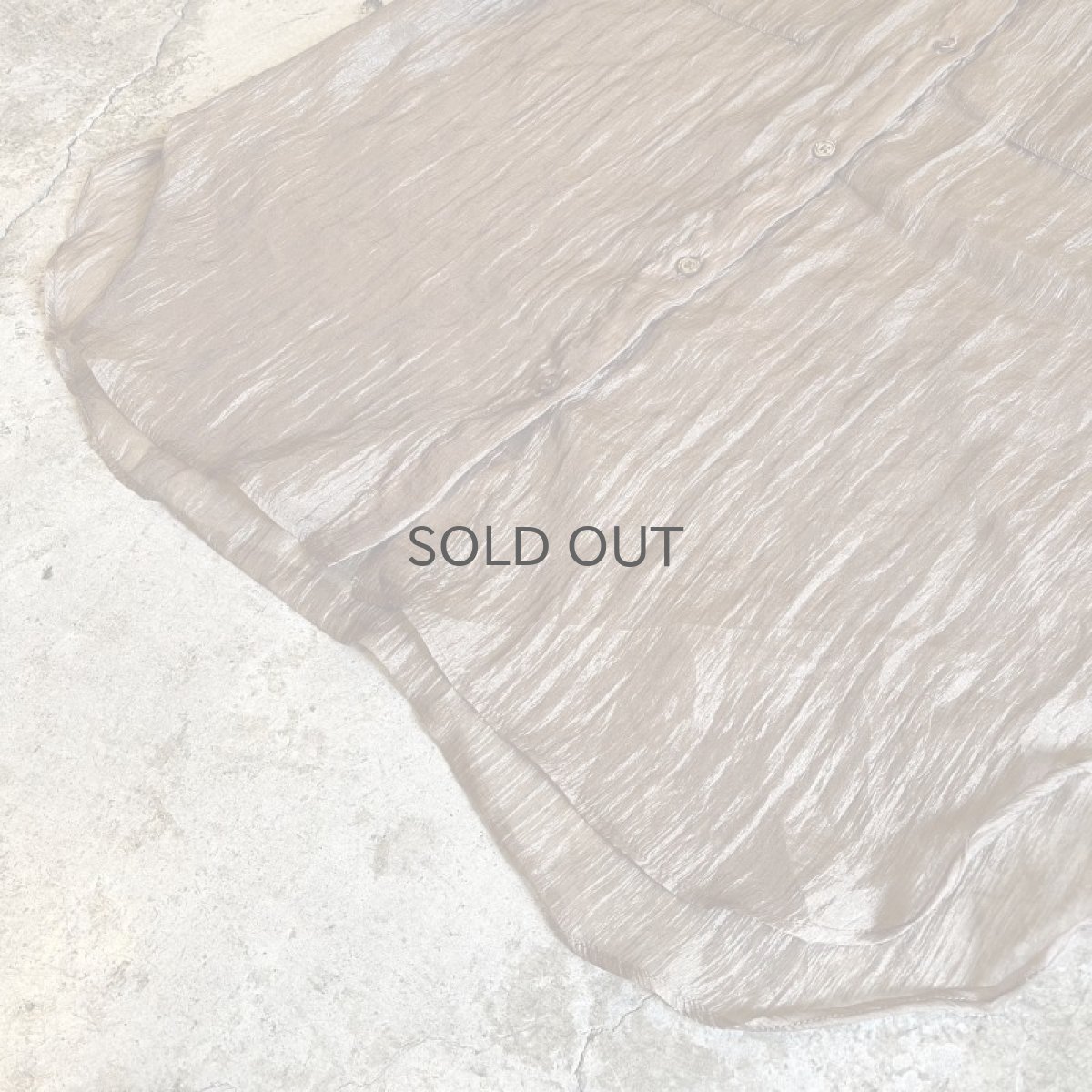 画像4: 2 POCKET STAND COLLAR DESIGN SHEER L/S SHIRT / Ladies M (4)