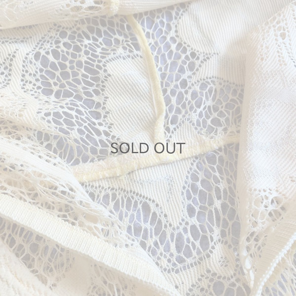 画像9: YELLOW COLOR MARIN PATTERN LACE DESIGN ZIP UP HOODIE / Ladies L (9)