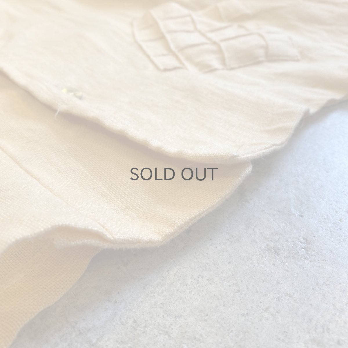 画像11: EGG COLOR LINEN DESIGN JACKET / Ladies L (11)