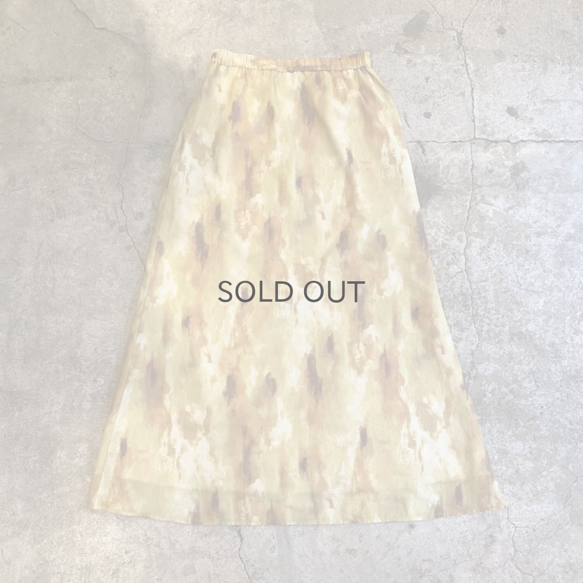 画像2: COLOR TIE DYE PATTERN DESIGN FLARE SKIRT / W27~W30 (2)