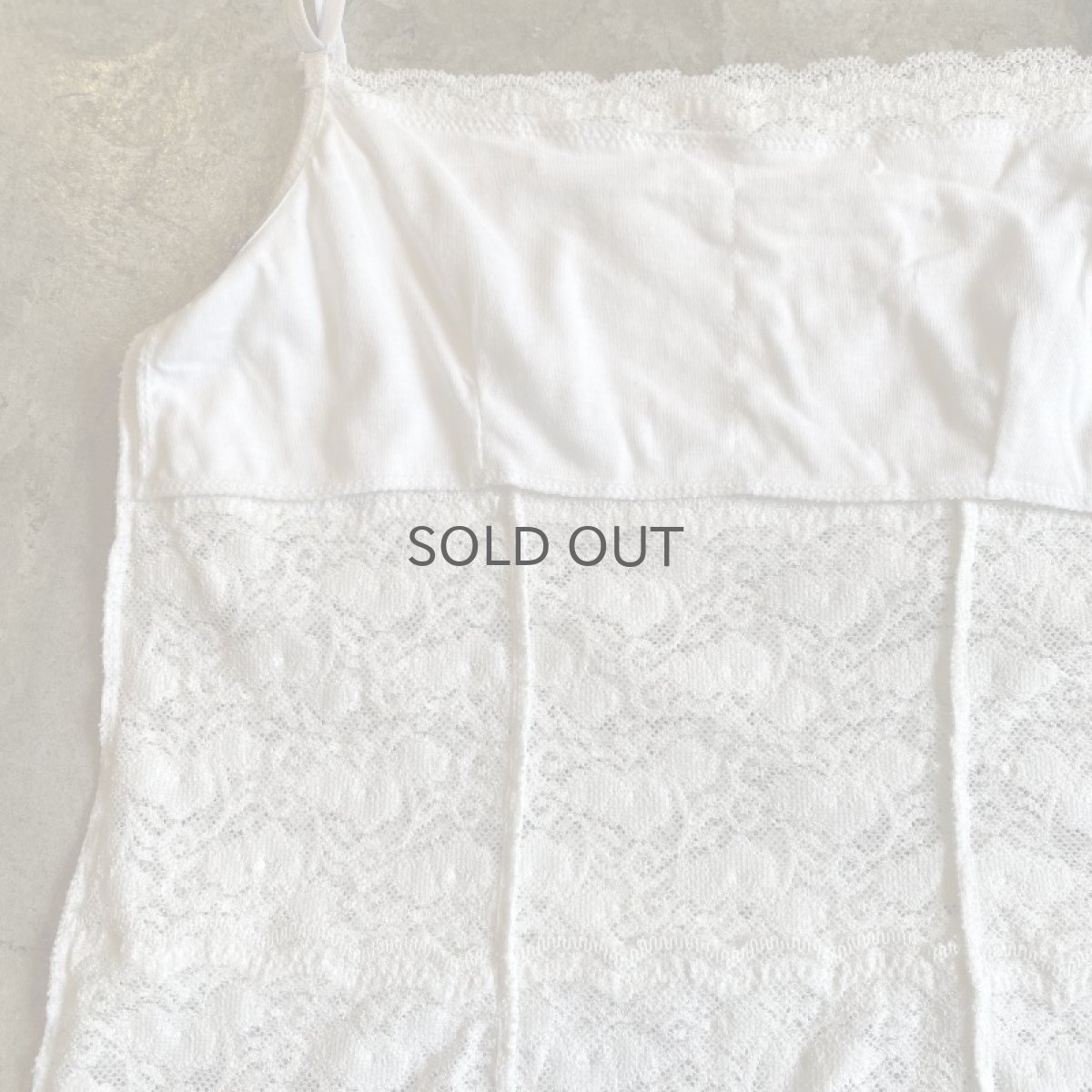 画像9: WHITE COLOR LACE DESIGN CAMISOLE / Ladies M (9)