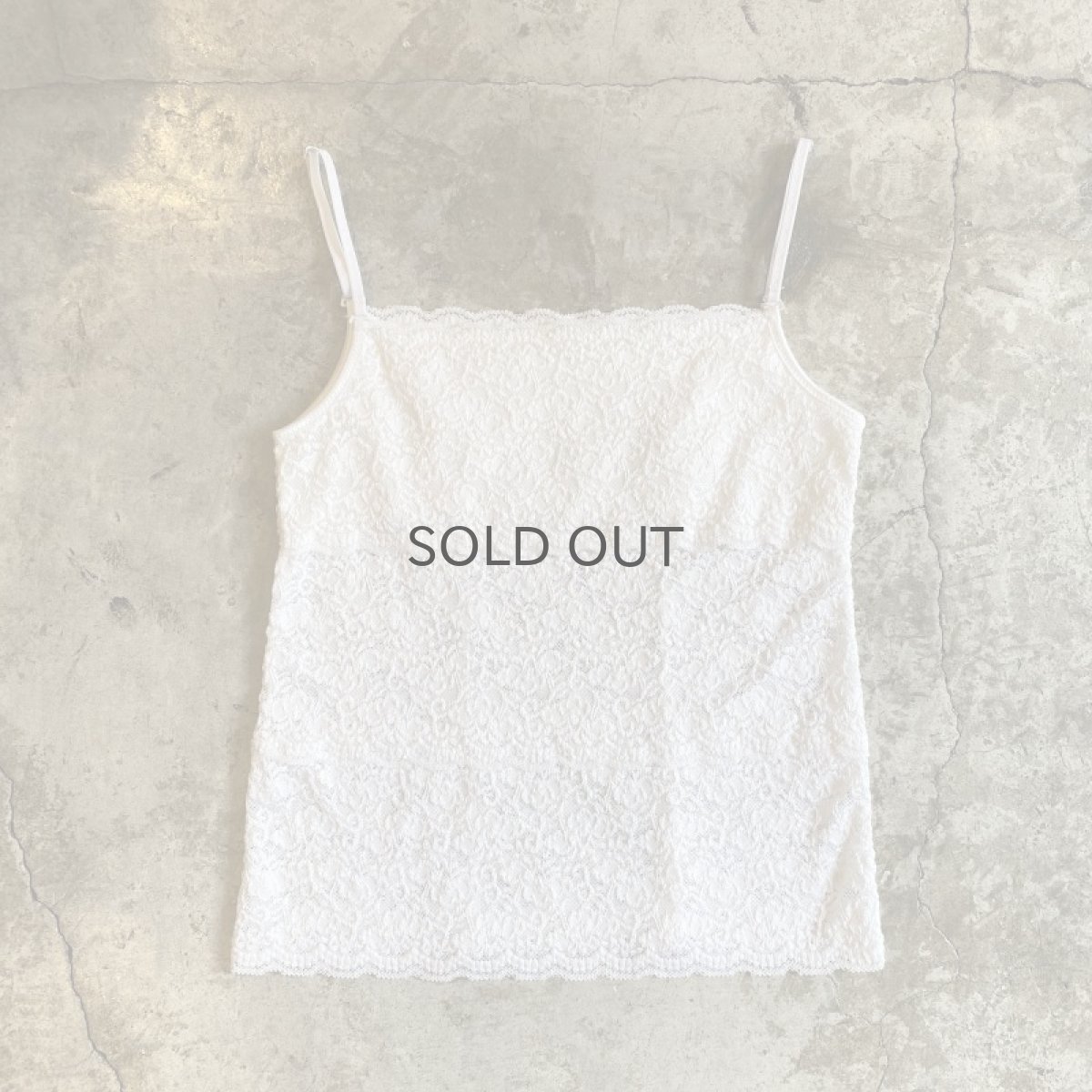 画像2: WHITE COLOR LACE DESIGN CAMISOLE / Ladies M (2)