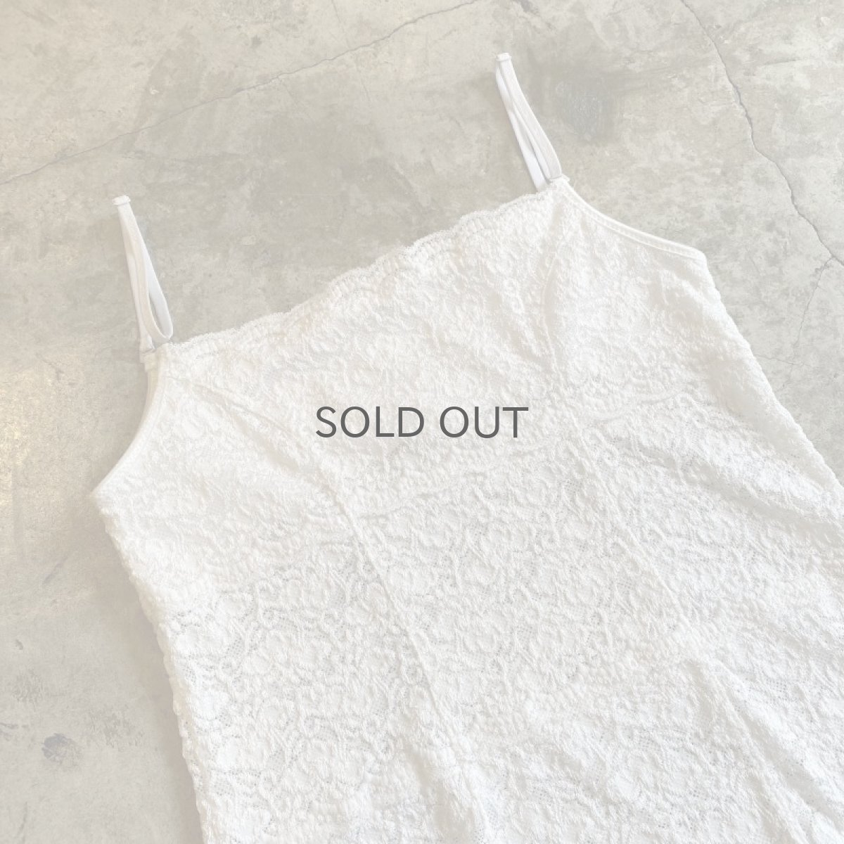 画像3: WHITE COLOR LACE DESIGN CAMISOLE / Ladies M (3)