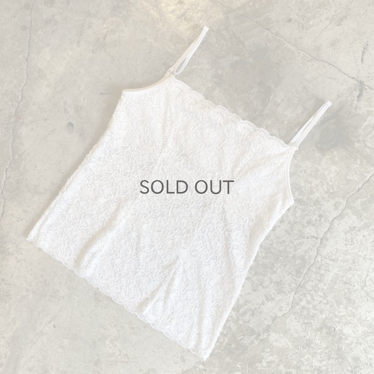 画像4: WHITE COLOR LACE DESIGN CAMISOLE / Ladies M (4)