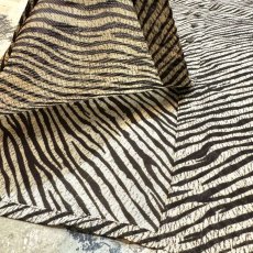 画像8: ZEBRA PATTERN STAND COLLAR SHEER S/S SHIRT / Mens M (8)