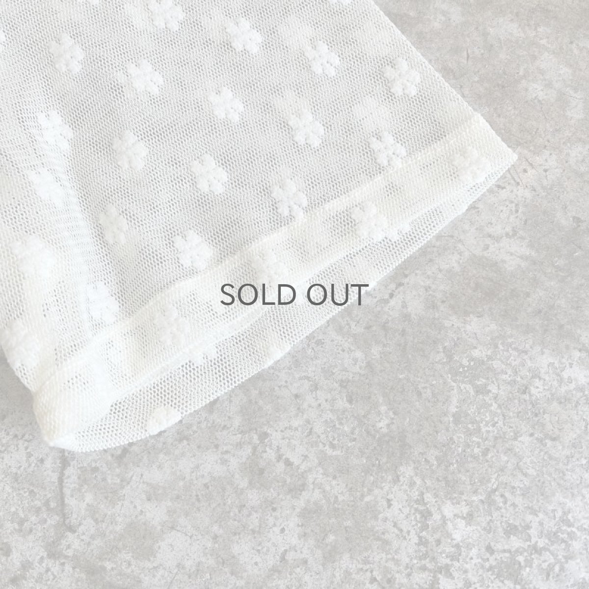 画像6: ALL OVER FLOWER EMBROIDERY PATTERN DESIGN TULLE SHEER S/S SHIRT / Ladies M (6)