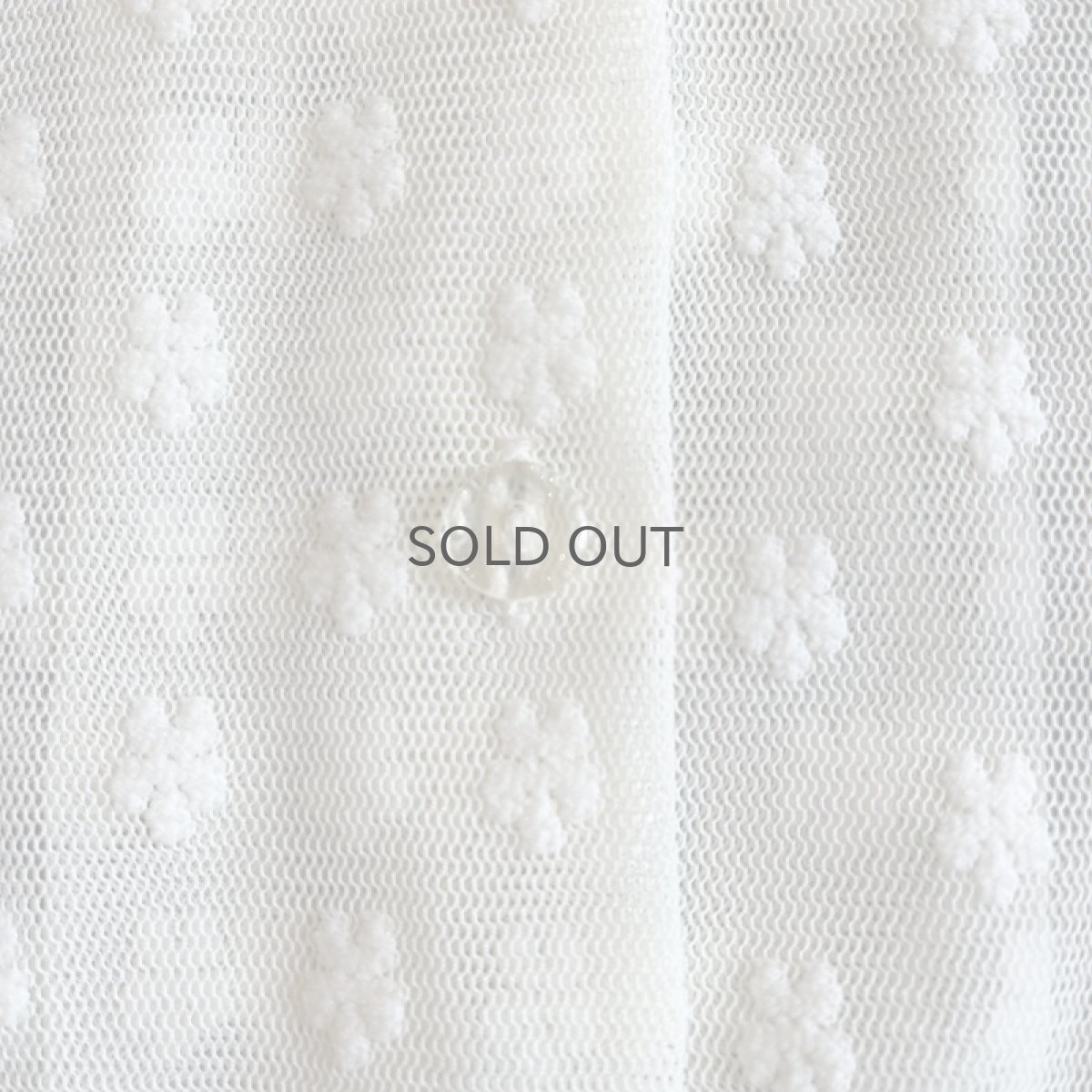 画像10: ALL OVER FLOWER EMBROIDERY PATTERN DESIGN TULLE SHEER S/S SHIRT / Ladies M (10)