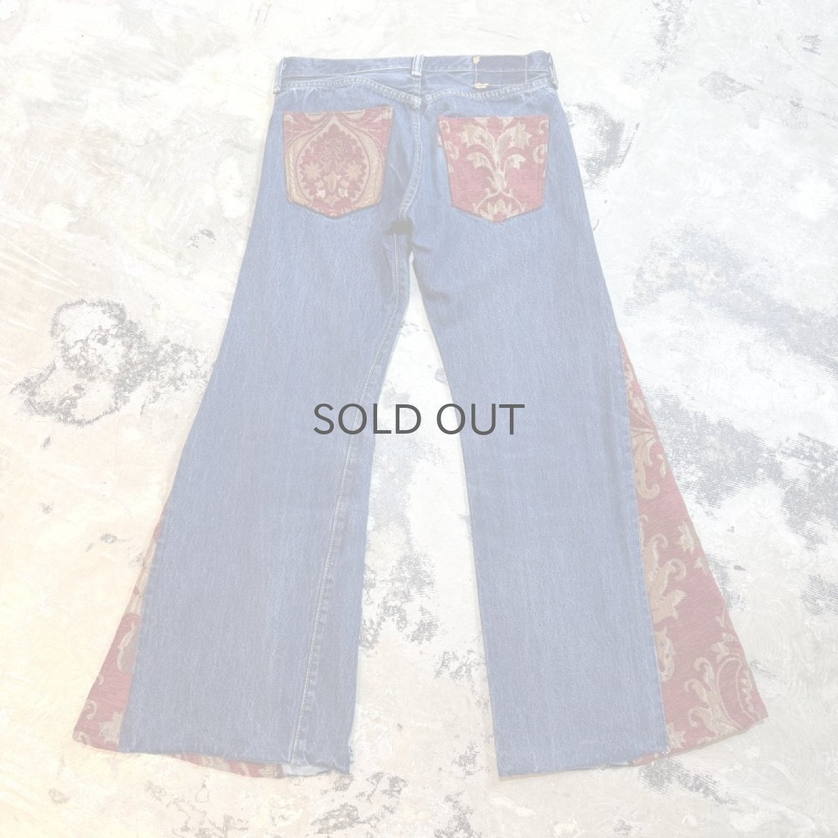 画像2: 【Wiz&Witch】"UNITED" SIDE ORIENTAL WIDE DENIM PANTS / W31 (2)