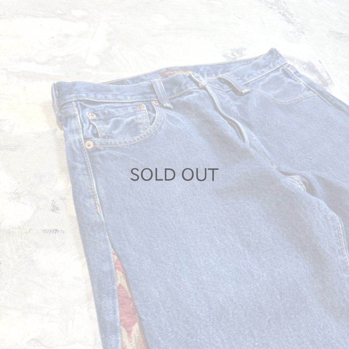 画像3: 【Wiz&Witch】"UNITED" SIDE ORIENTAL WIDE DENIM PANTS / W31 (3)