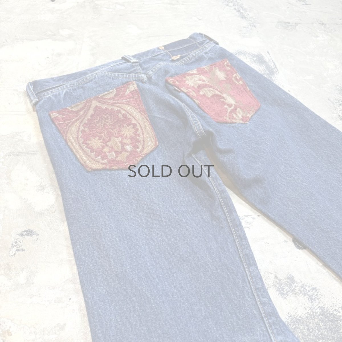 画像9: 【Wiz&Witch】"UNITED" SIDE ORIENTAL WIDE DENIM PANTS / W31 (9)