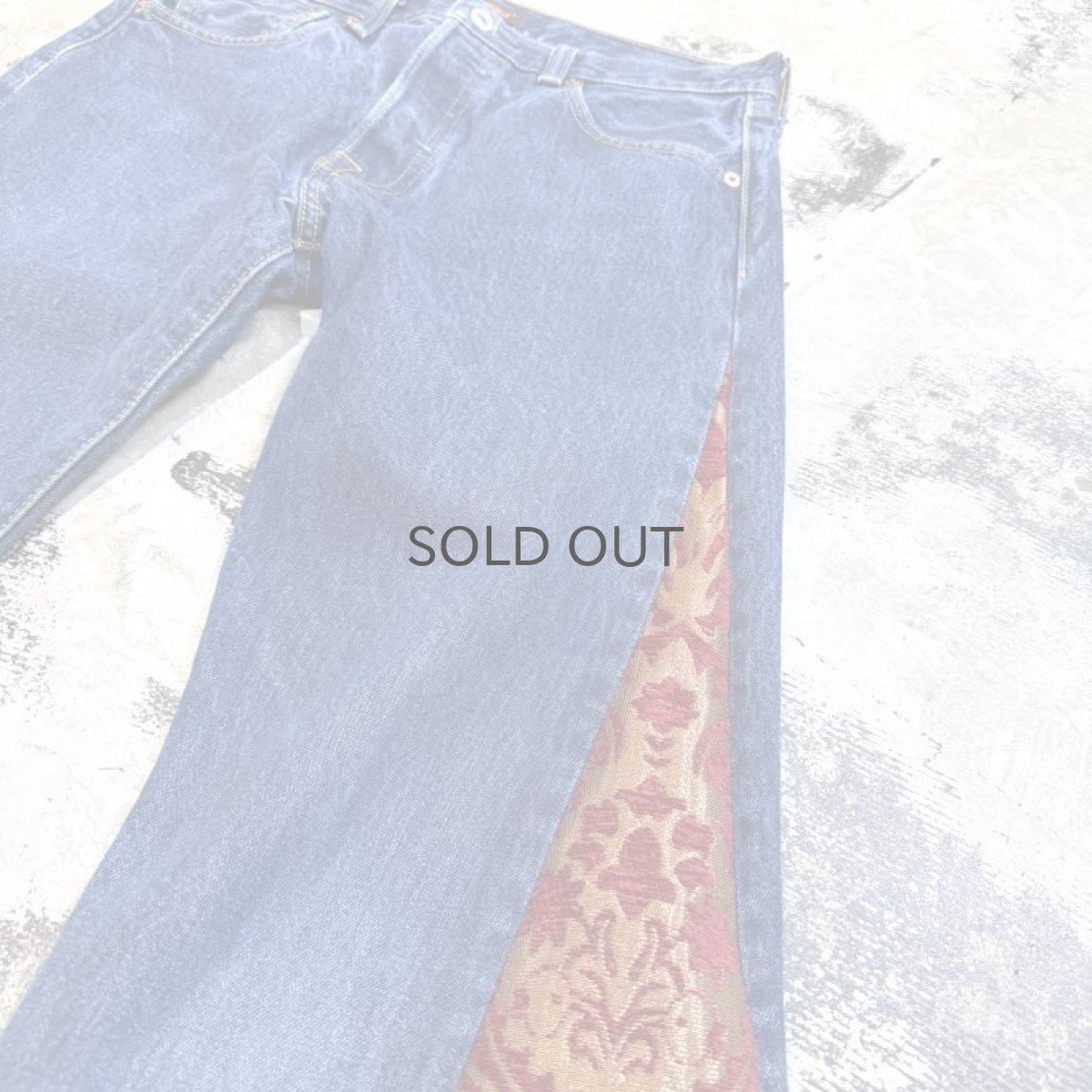 画像4: 【Wiz&Witch】"UNITED" SIDE ORIENTAL WIDE DENIM PANTS / W31 (4)