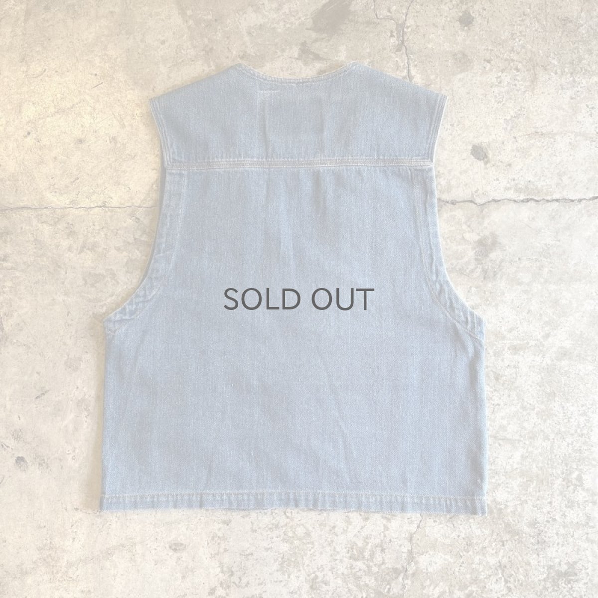 画像2: FIVE POCKET DESIGN DENIM VEST / Ladies M (2)