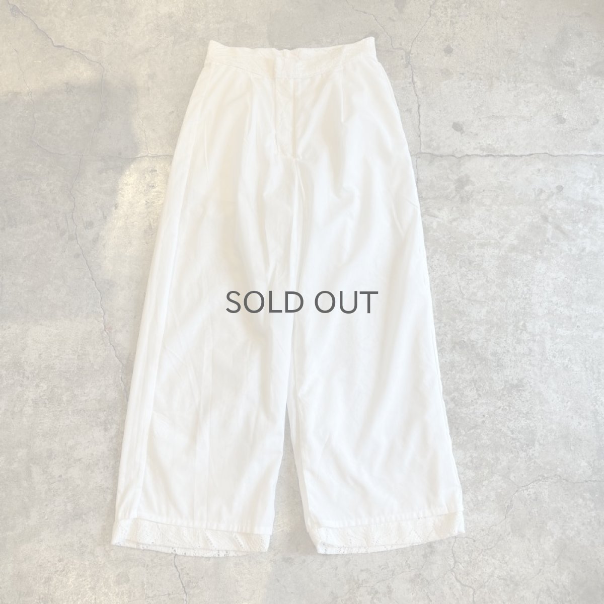 画像3: ALL FLOWER PATTERN LACE DESIGN WIDE PANTS / W29 (3)