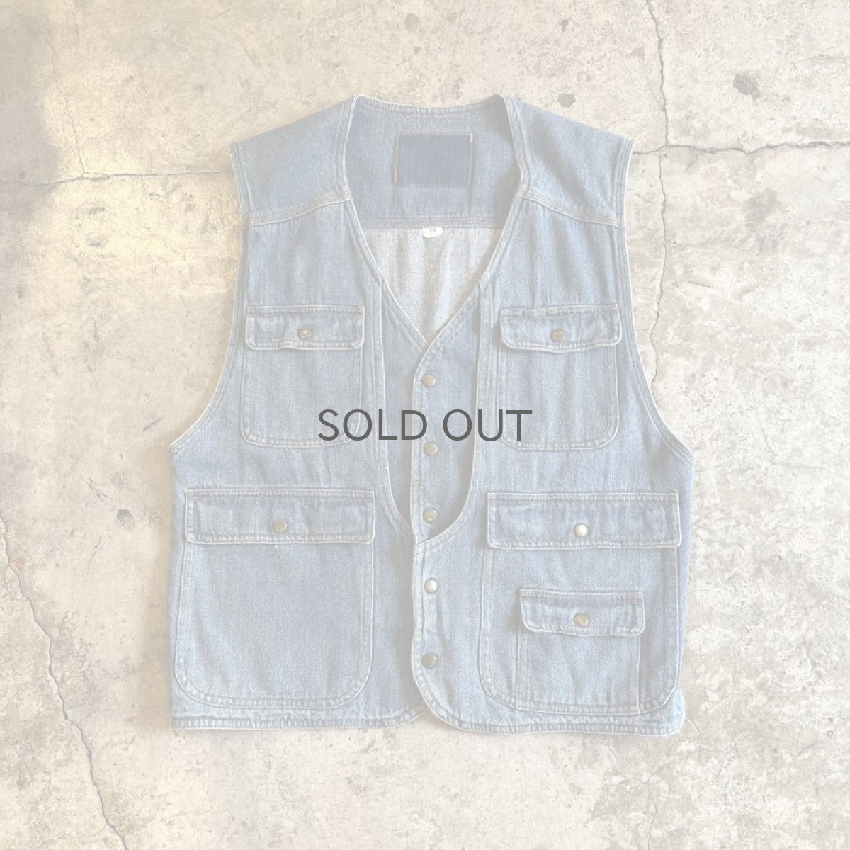 画像1: FIVE POCKET DESIGN DENIM VEST / Ladies M (1)
