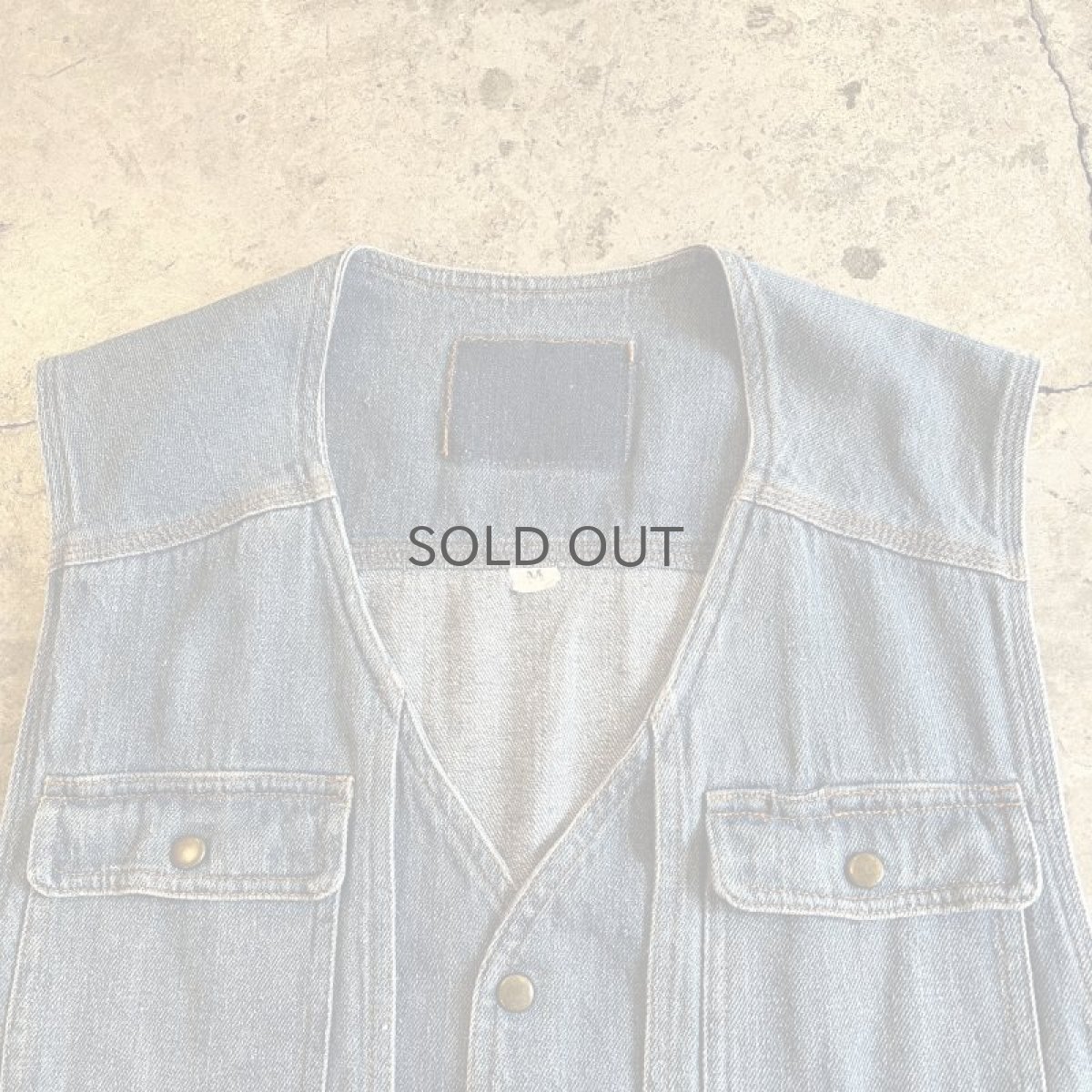 画像6: FIVE POCKET DESIGN DENIM VEST / Ladies M (6)