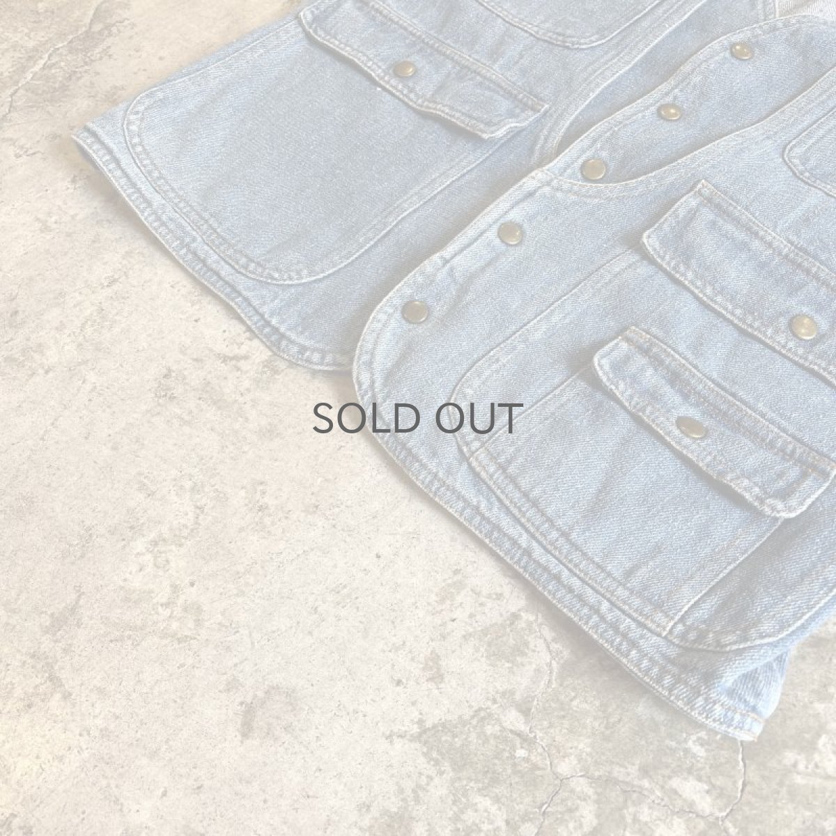 画像4: FIVE POCKET DESIGN DENIM VEST / Ladies M (4)