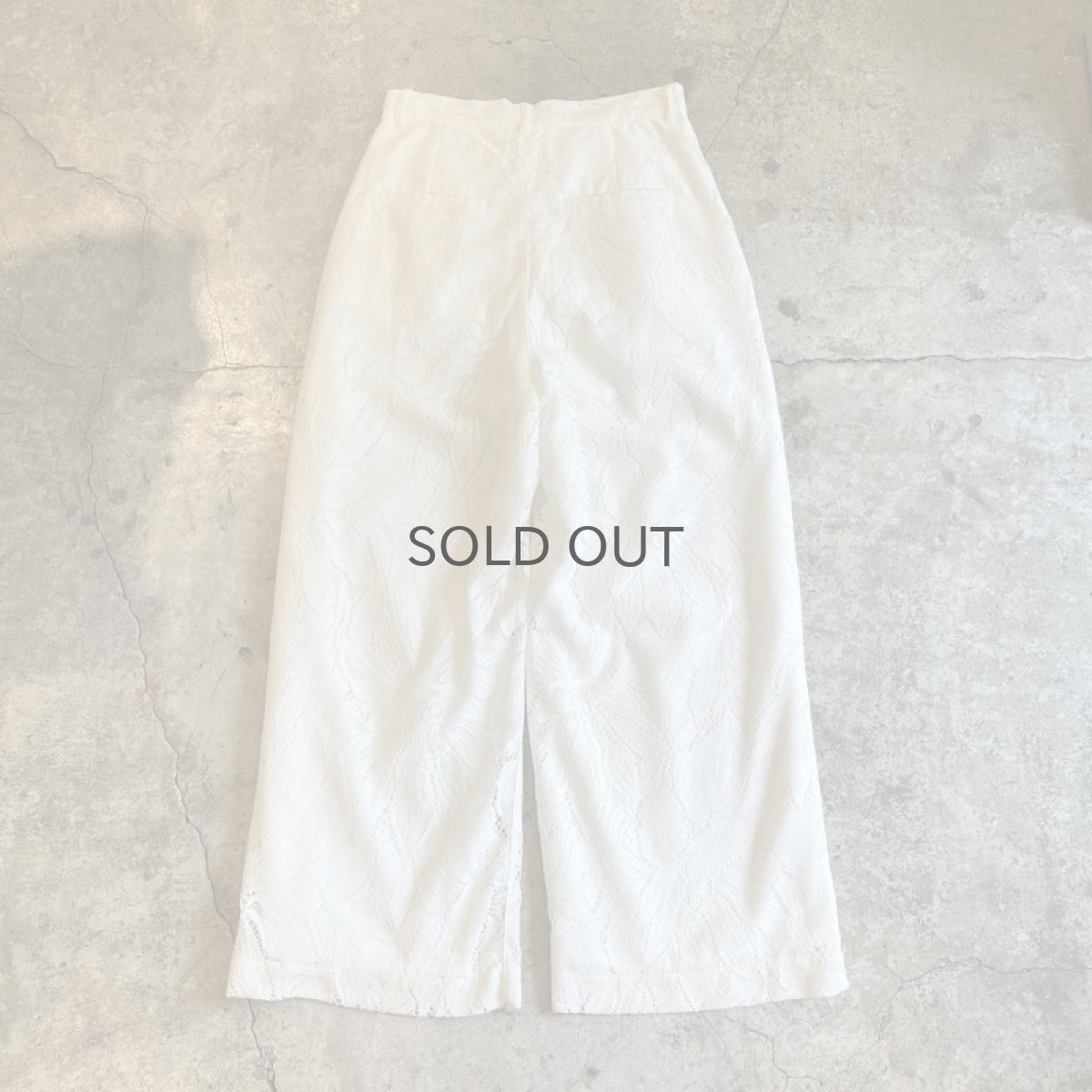 画像2: ALL FLOWER PATTERN LACE DESIGN WIDE PANTS / W29 (2)