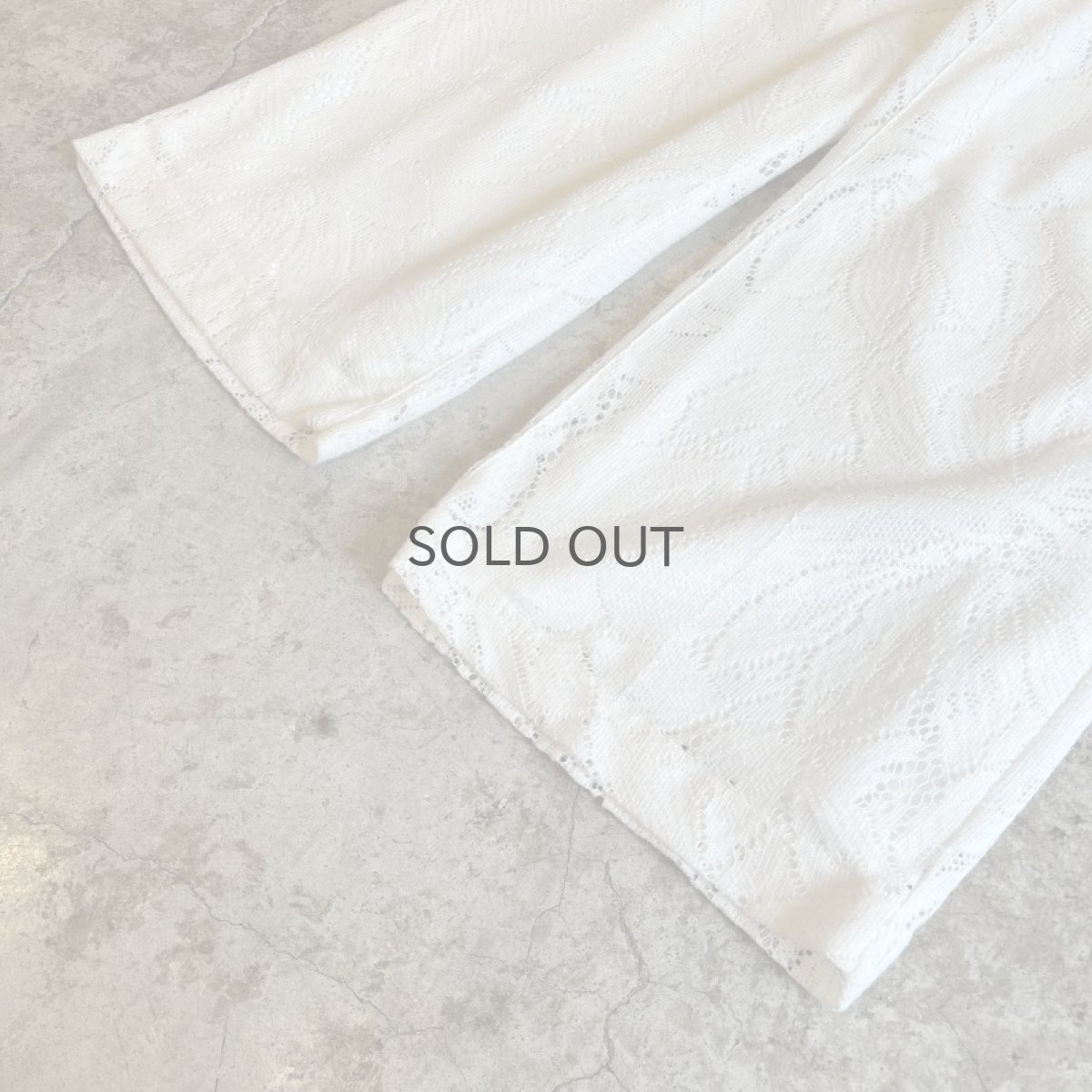 画像5: ALL FLOWER PATTERN LACE DESIGN WIDE PANTS / W29 (5)