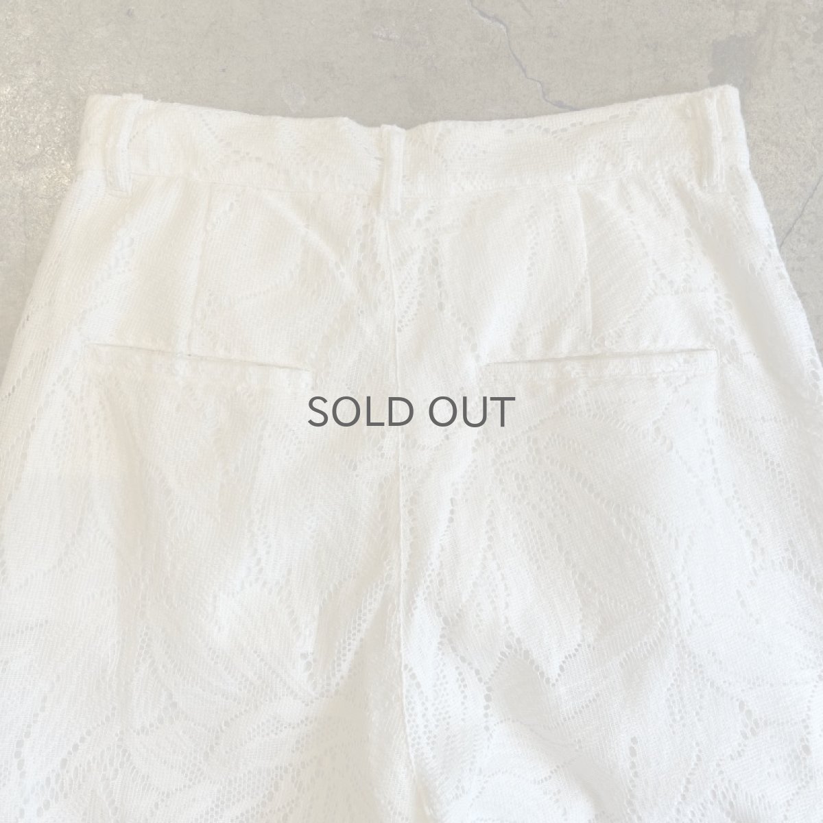 画像9: ALL FLOWER PATTERN LACE DESIGN WIDE PANTS / W29 (9)