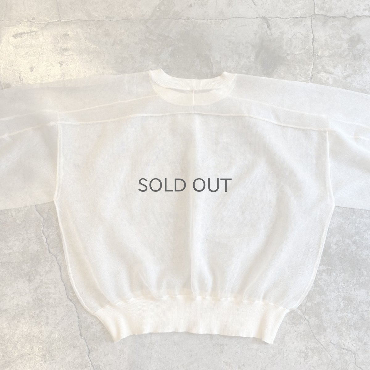 画像10: LAYERED TULLE SHEER L/S TOPS / Ladies M (10)