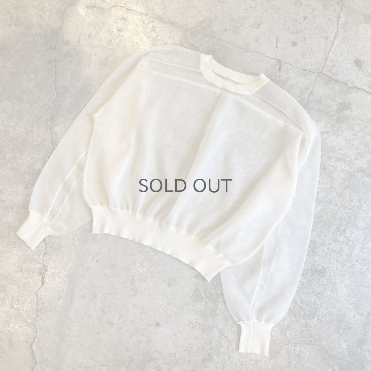 画像4: LAYERED TULLE SHEER L/S TOPS / Ladies M (4)