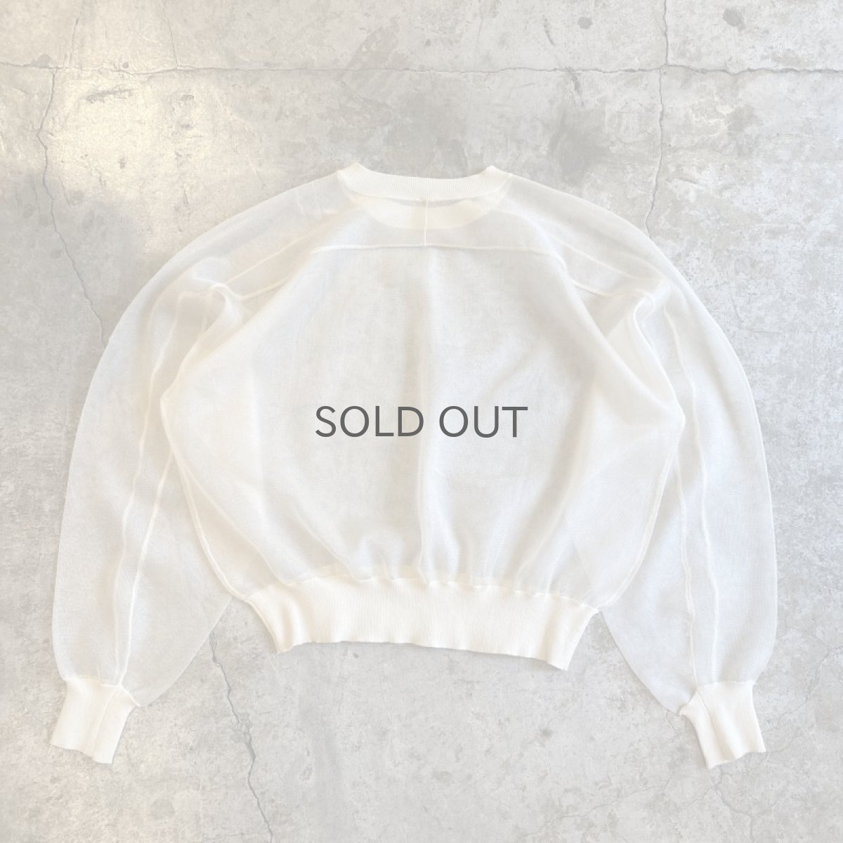 画像2: LAYERED TULLE SHEER L/S TOPS / Ladies M (2)