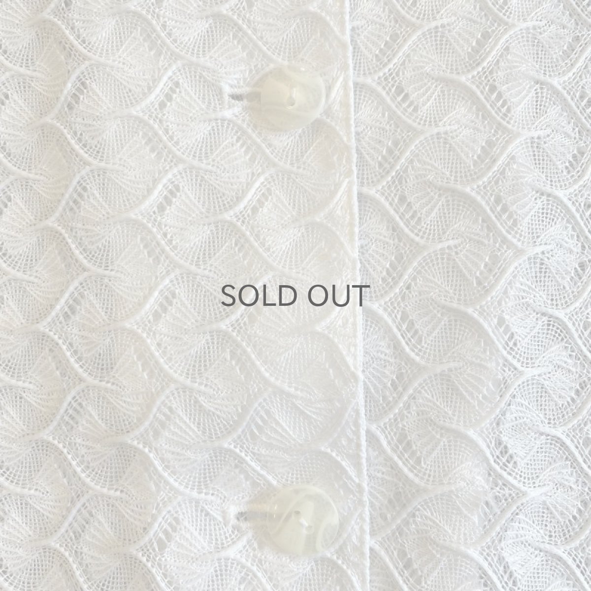 画像11: ALL OVER GEOMETRIC PATTERN DESIGN MESH STAND COLLAR L/S SHIRT / Ladies M (11)